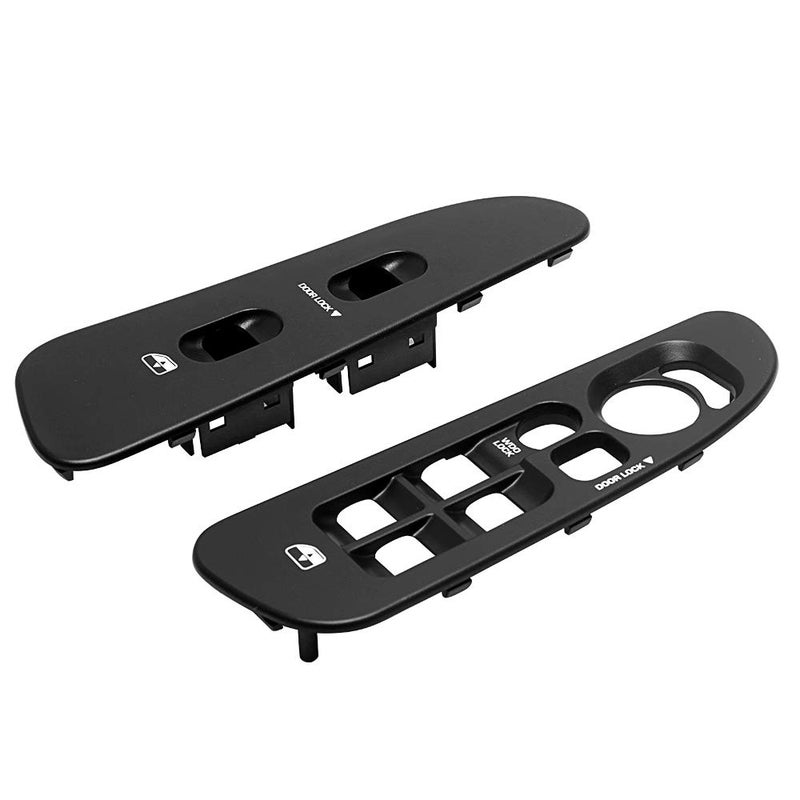 BASIKER Driver and Passenger Black Door Window Switch Panel Bezel for 2002 to 2010 Dodge Ram 1500 2500 3500 Front Right and Left Window Button Border Trim - Image 2